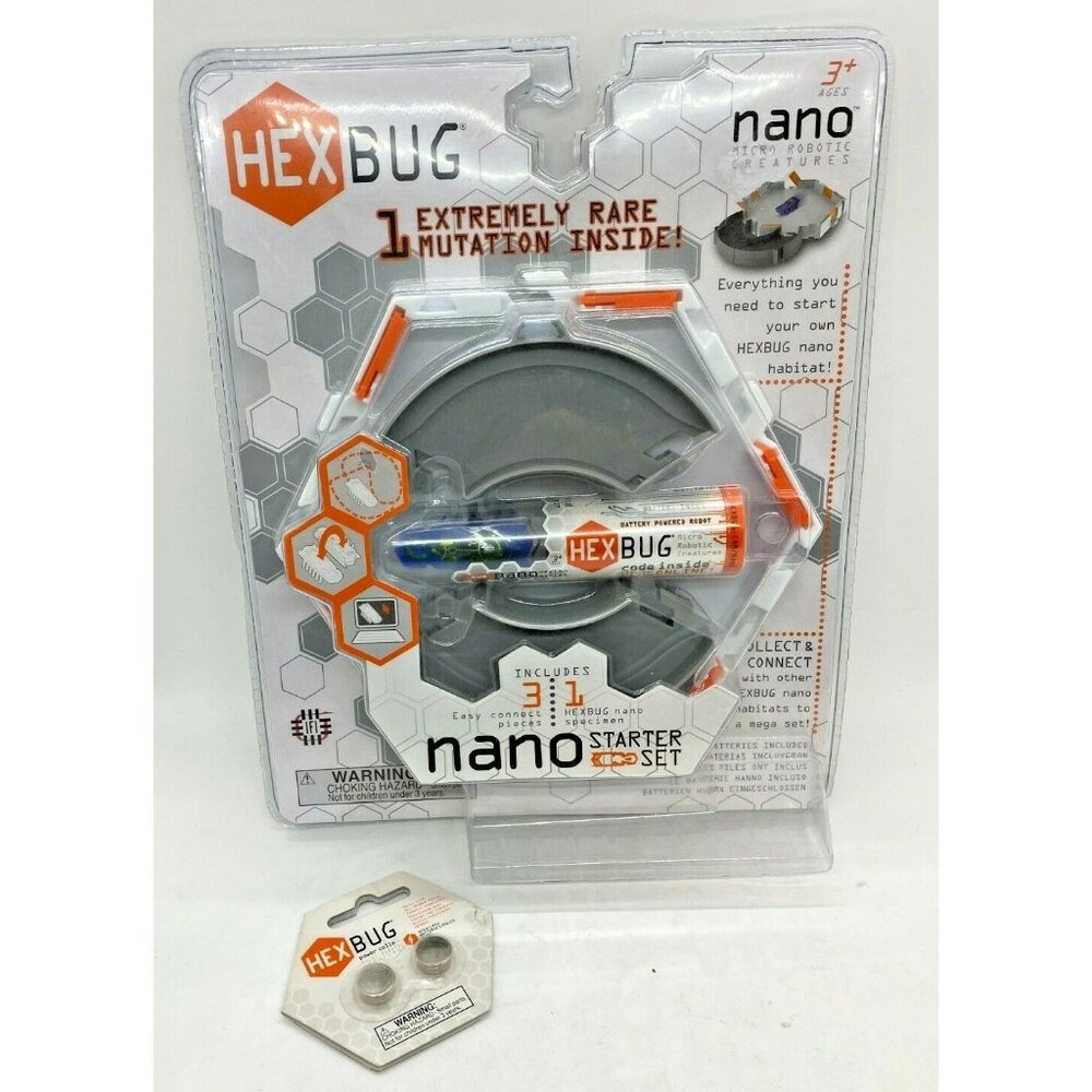 HexBug Nano Starter Set 1 Extremely Rare Mutation Hex Bug With Extra Batteries